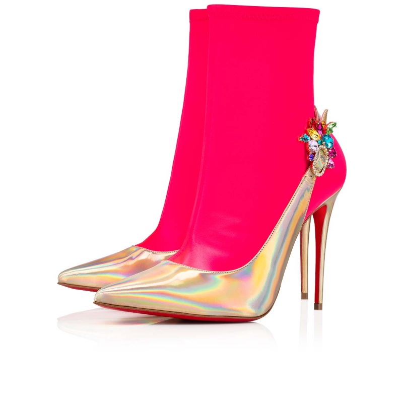 Botines Christian Louboutin Jessie Booty Joli 100 mm Rosas | WUB-238570