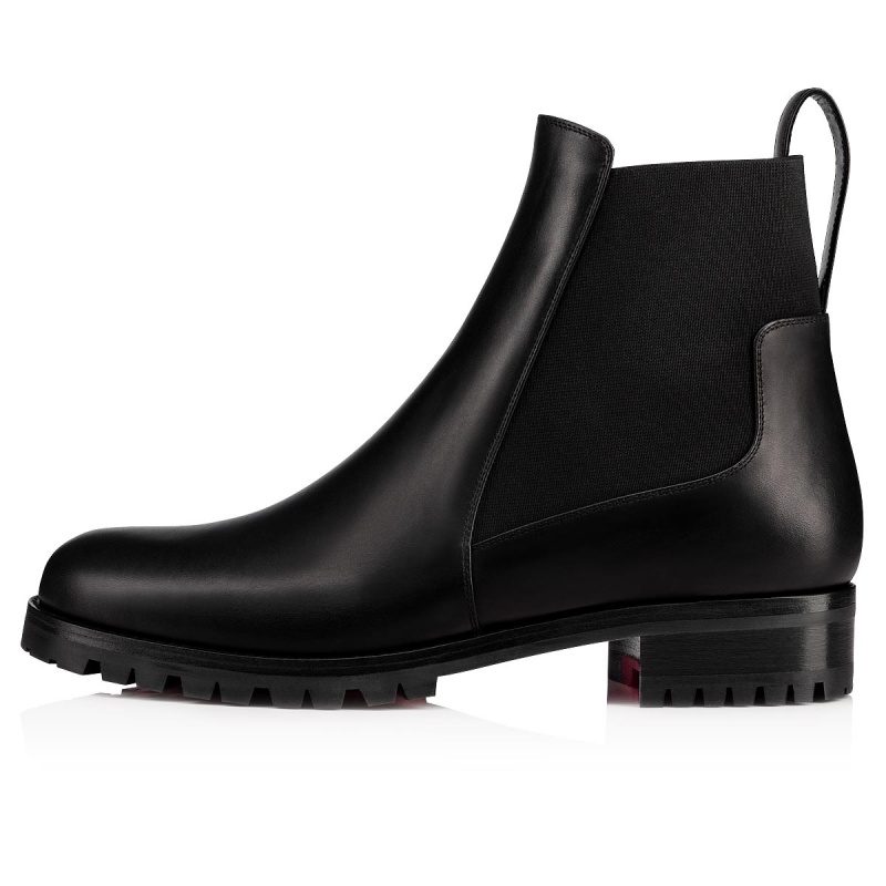 Botines Christian Louboutin Marchacroche Planos Negros | VQT-618247
