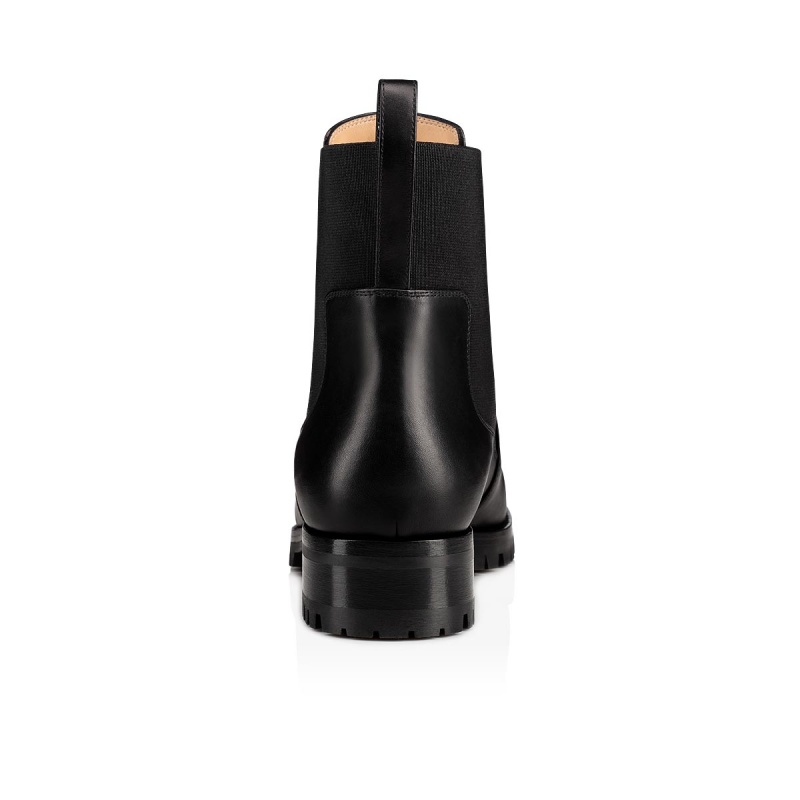 Botines Christian Louboutin Marchacroche Planos Negros | VQT-618247
