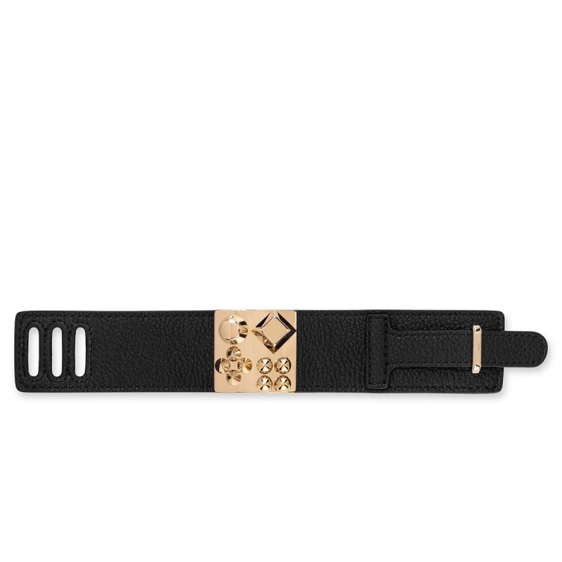 Brazalete Christian Louboutin Carasky Negros Dorados | EKS-916470
