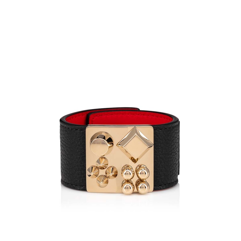 Brazalete Christian Louboutin Carasky Negros Dorados | EKS-916470