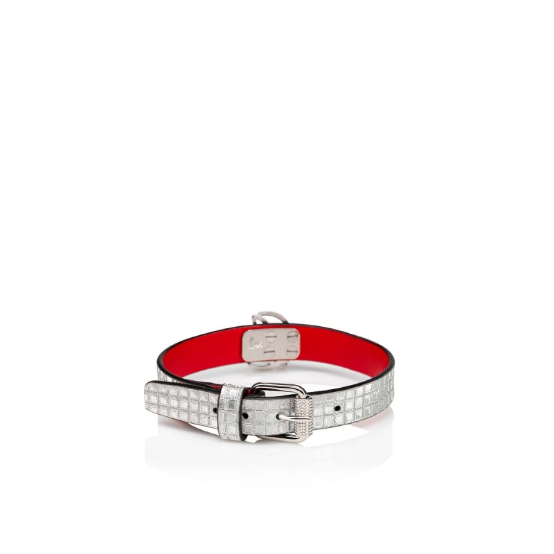 Brazalete Christian Louboutin Cl Logo Plateados Plateados | MCS-604529