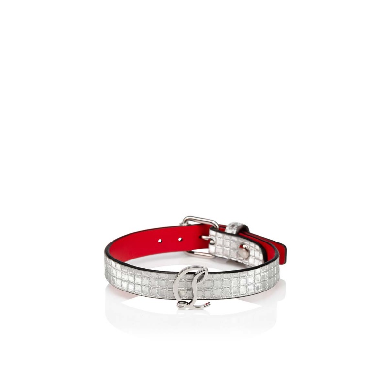 Brazalete Christian Louboutin Cl Logo Plateados Plateados | MCS-604529