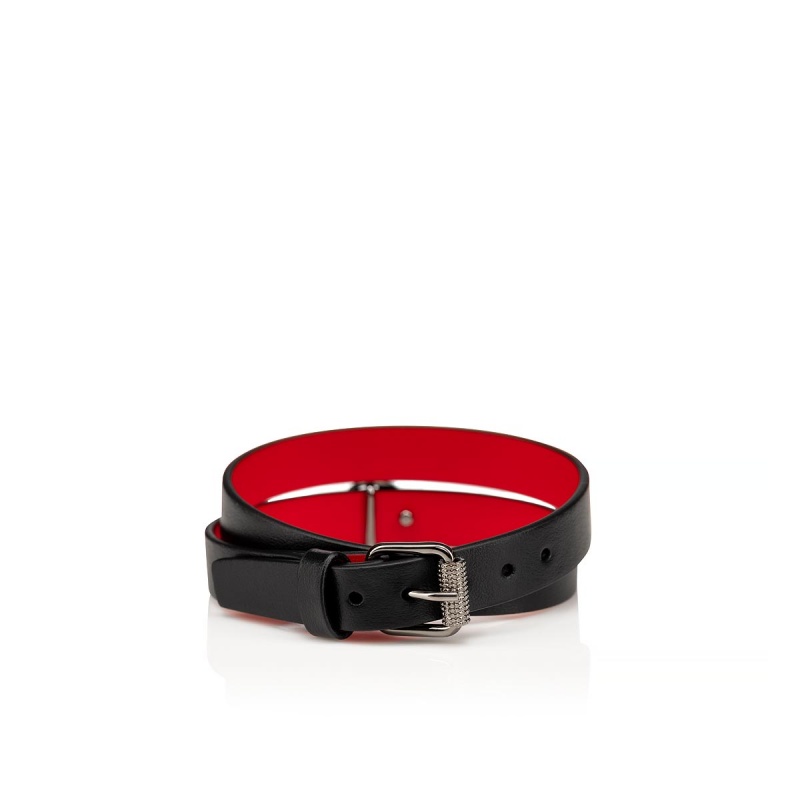 Brazalete Christian Louboutin Double Loubilink Negros Metal | DFZ-872019