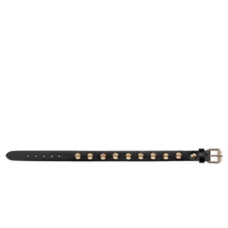 Brazalete Christian Louboutin Loubilink Negros Dorados | VFP-259786