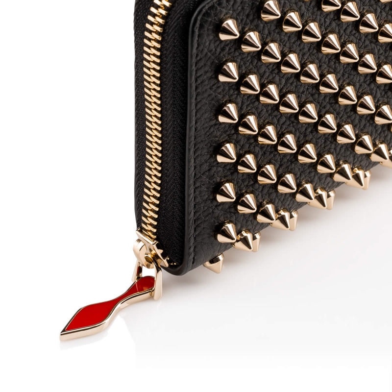Carteras Christian Louboutin Panettone Nv Negros Dorados | YUP-082465