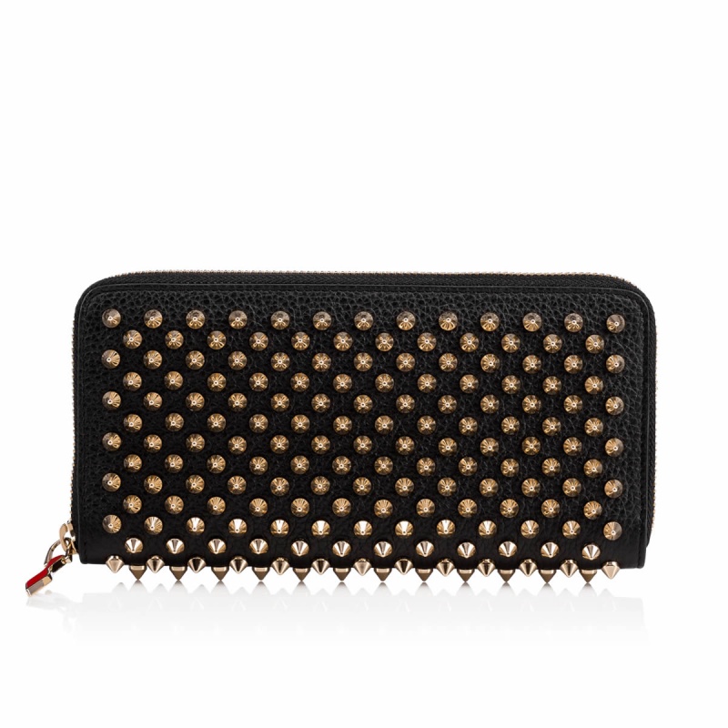 Carteras Christian Louboutin Panettone Nv Negros Dorados | YUP-082465