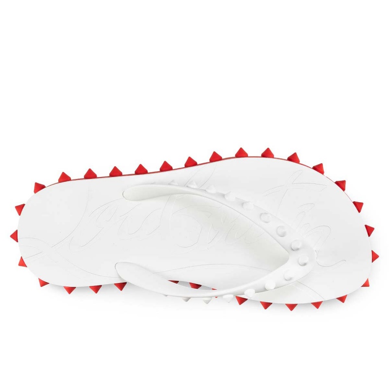 Chancletas Christian Louboutin Loubi Bianco / Loubi | XTB-701346