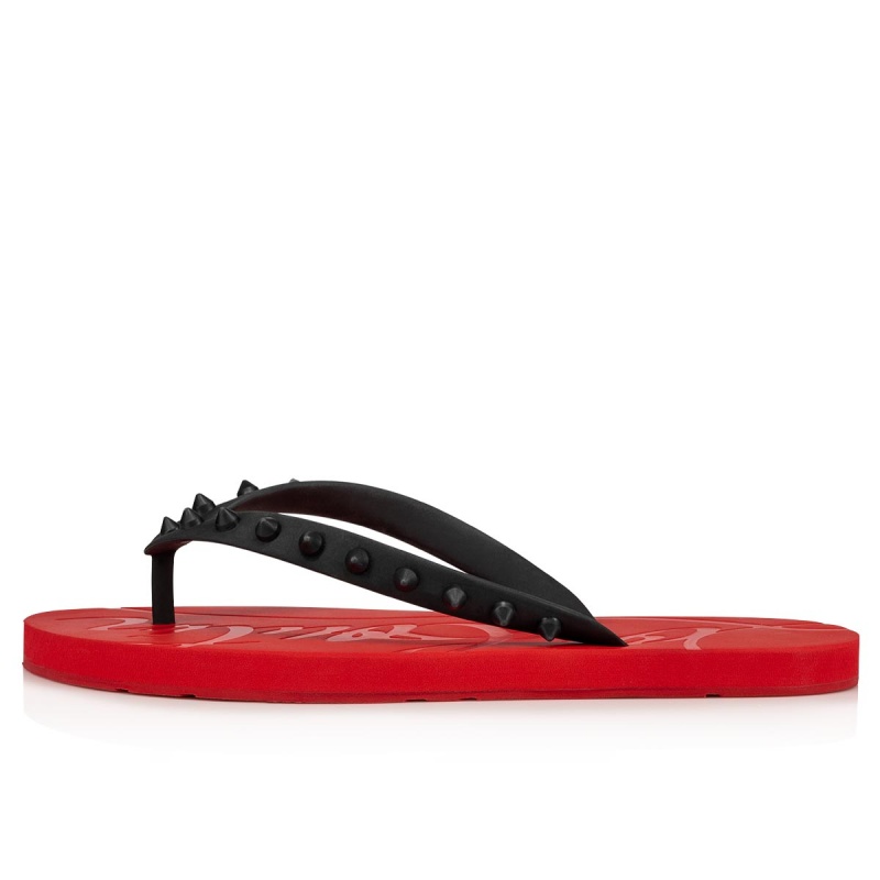 Chancletas Christian Louboutin Loubi Negros | SVY-975601