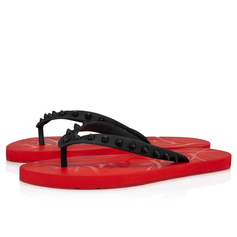 Chancletas Christian Louboutin Loubi Negros | SVY-975601