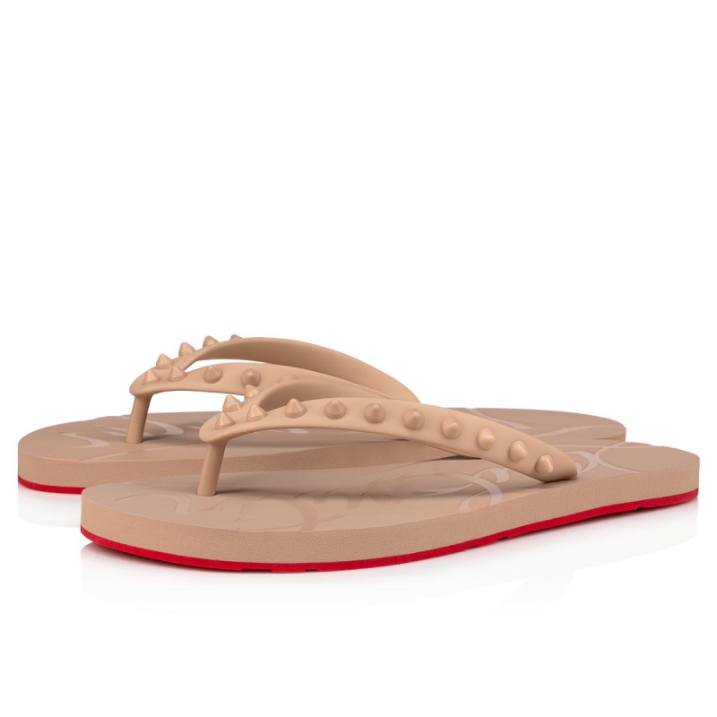 Chancletas Christian Louboutin Loubi Nude 1 | VLT-382175