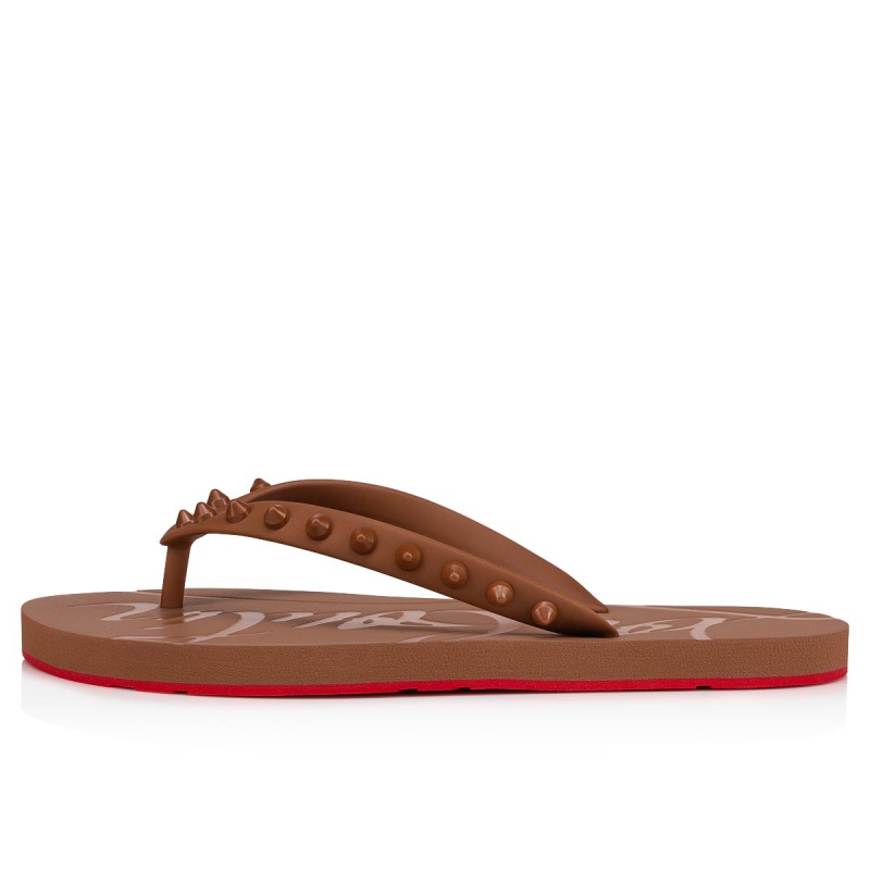 Chancletas Christian Louboutin Loubi Nude 5 | MRK-471036