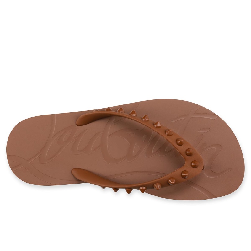 Chancletas Christian Louboutin Loubi Nude 5 | MRK-471036