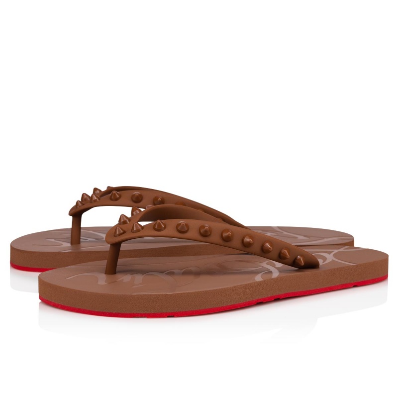 Chancletas Christian Louboutin Loubi Nude 5 | MRK-471036
