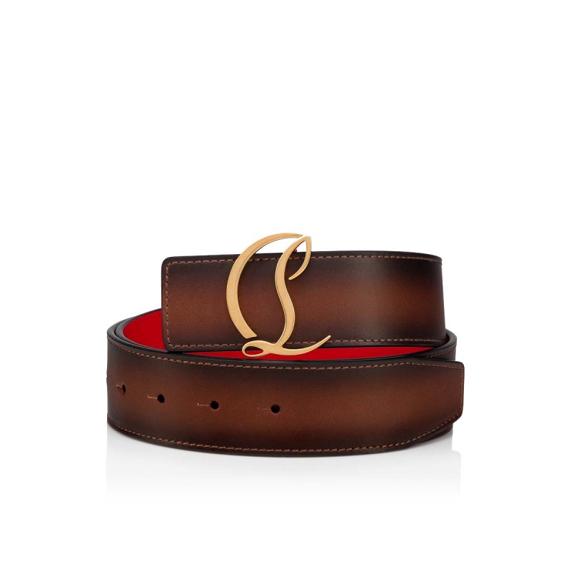 Cinturones Christian Louboutin Cl Logo Dorados | CED-701348