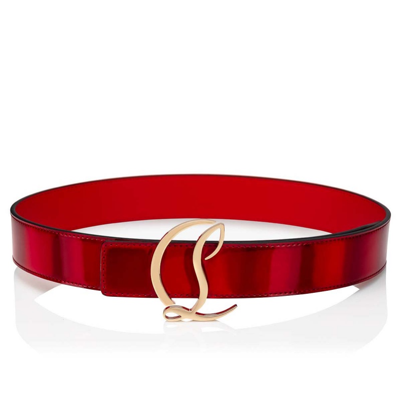 Cinturones Christian Louboutin Cl Logo Dorados | KWE-592308
