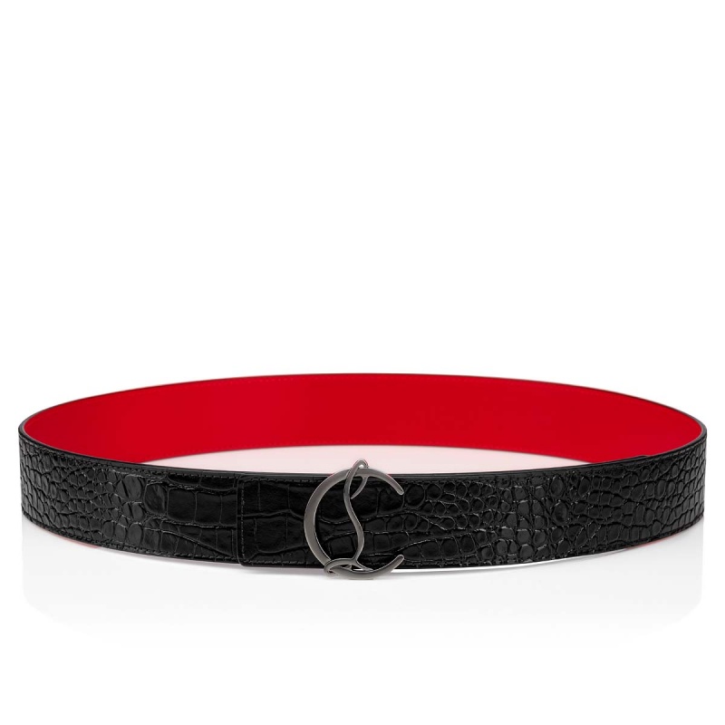 Cinturones Christian Louboutin Cl Logo Negros Metal | GYT-076549