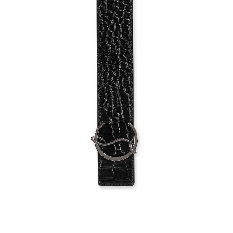 Cinturones Christian Louboutin Cl Logo Negros Metal | GYT-076549