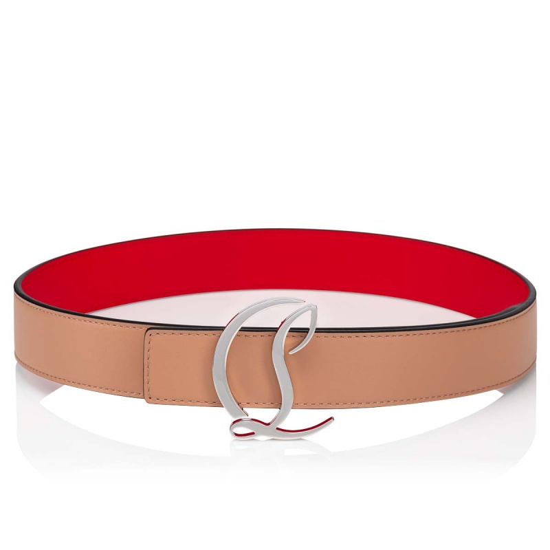 Cinturones Christian Louboutin Cl Logo Plateados | JOC-632408
