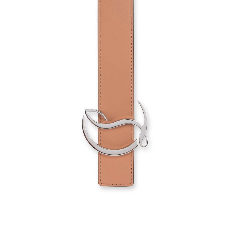 Cinturones Christian Louboutin Cl Logo Plateados | JOC-632408