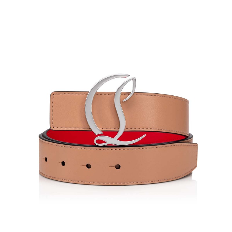 Cinturones Christian Louboutin Cl Logo Plateados | JOC-632408