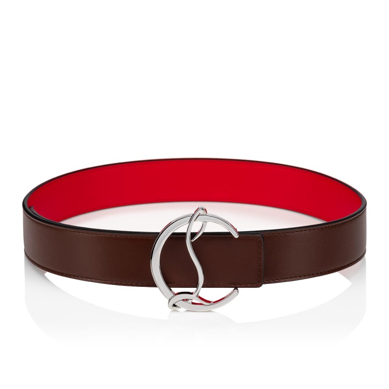 Cinturones Christian Louboutin Cl Logo Plateados | IRM-316954
