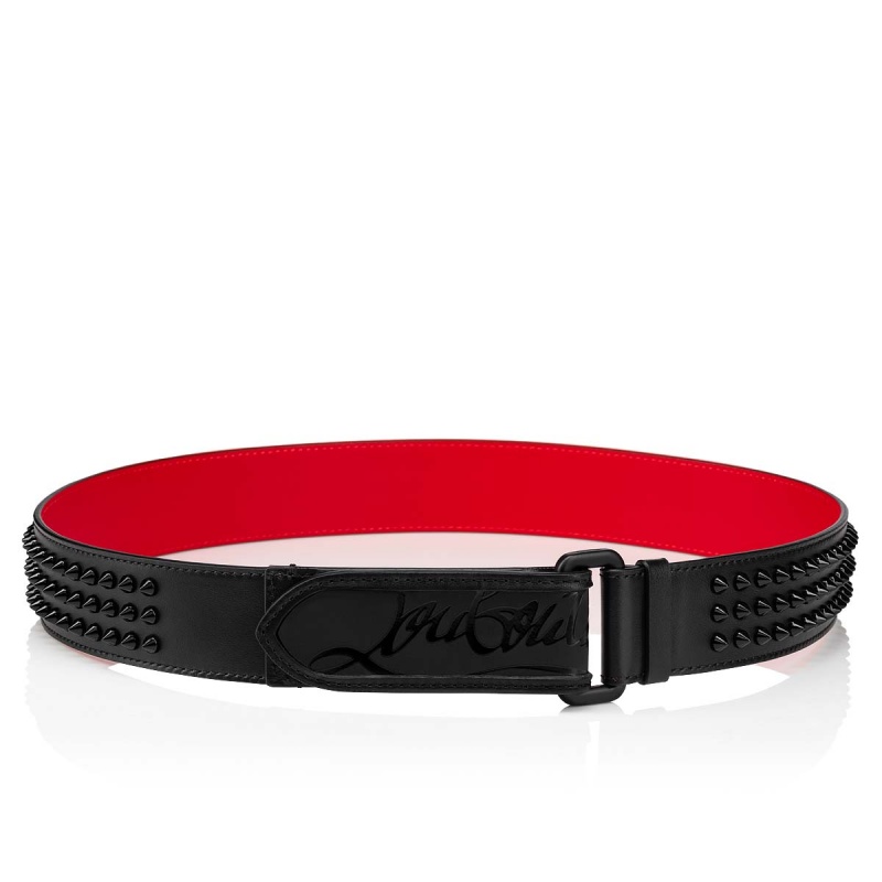 Cinturones Christian Louboutin Loubi Negros Negros Negros | ASG-729835