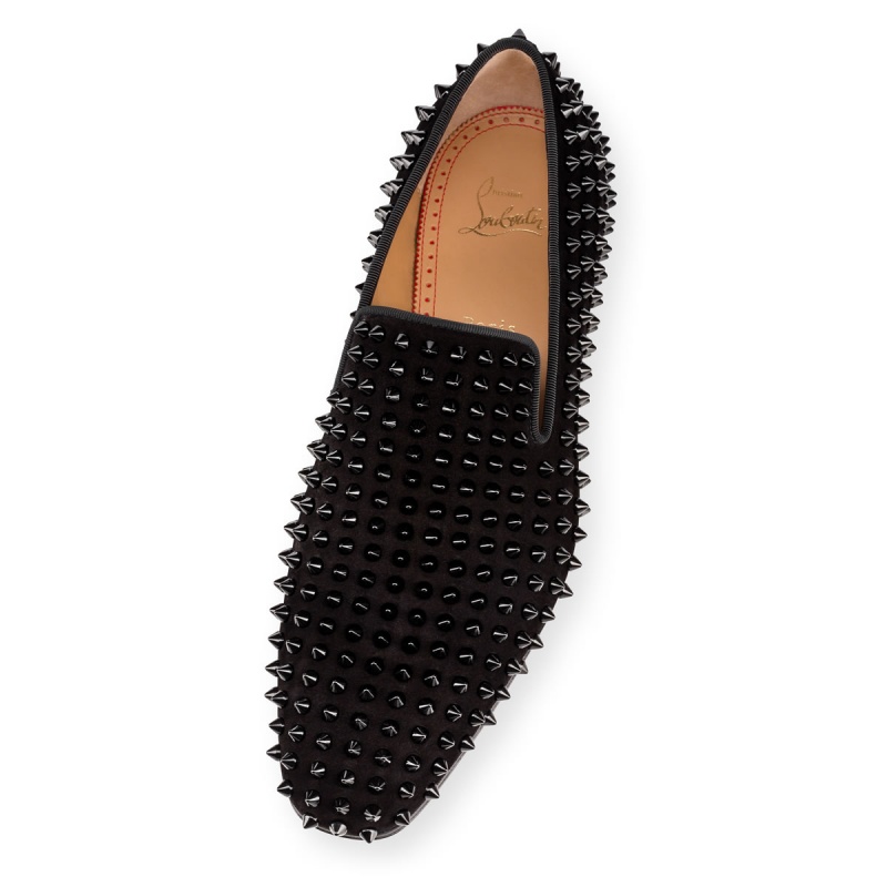 Mocasines Christian Louboutin Dandelion Spikes Negros Negros | NHP-467810