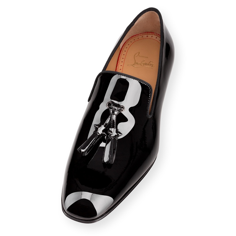Mocasines Christian Louboutin Dandelion Tassel Negros | HRA-416073
