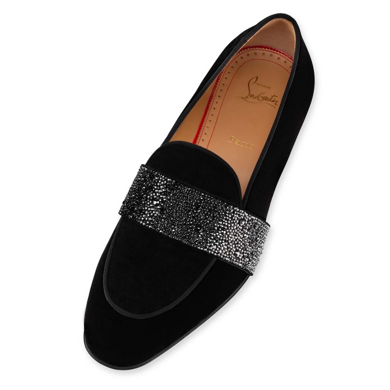 Mocasines Christian Louboutin Nit Night Strass Negros | JOR-071569