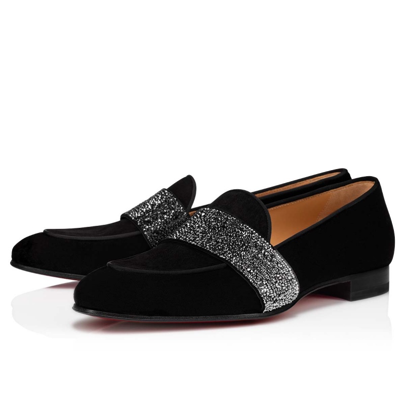 Mocasines Christian Louboutin Nit Night Strass Negros | JOR-071569