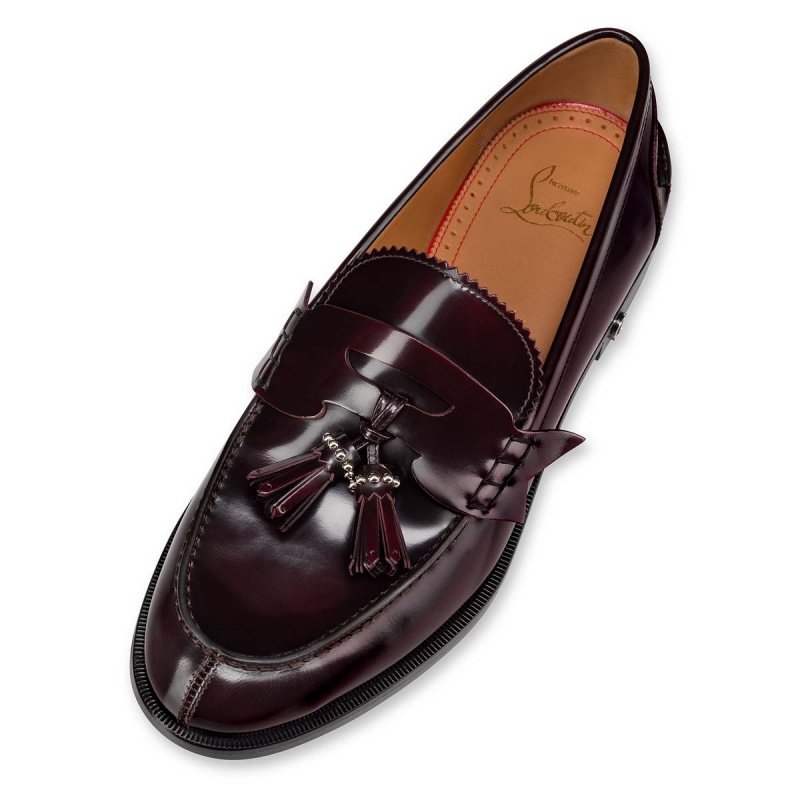 Mocasines Christian Louboutin No Penny Tassel Bordeaux | HCS-237064