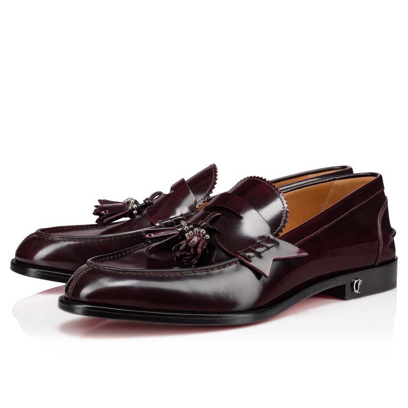 Mocasines Christian Louboutin No Penny Tassel Bordeaux | HCS-237064