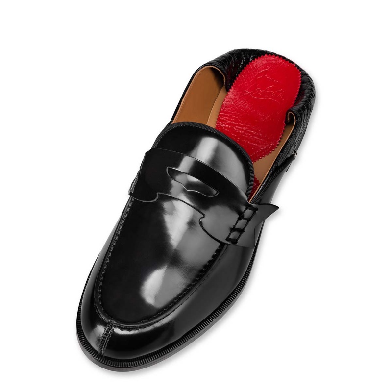 Mocasines Christian Louboutin Penny No Back Negros | OVM-247103