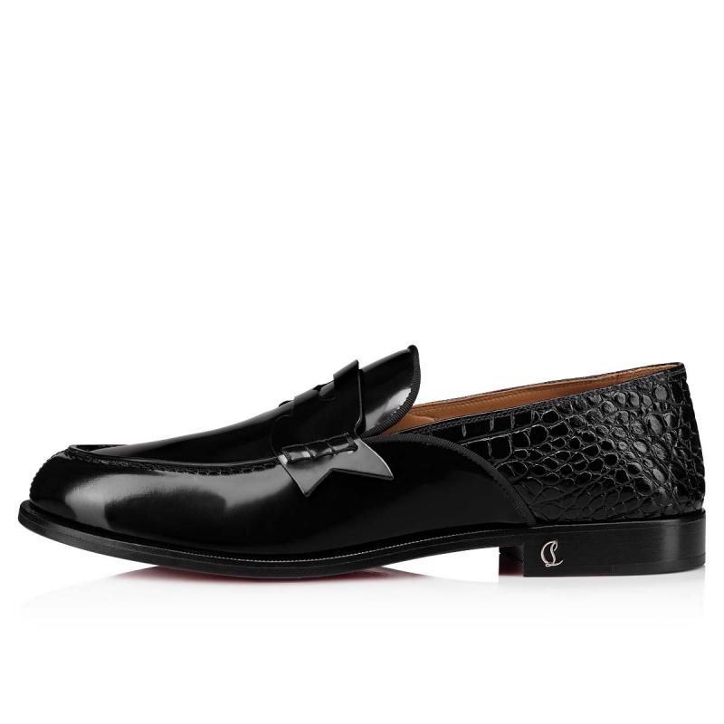 Mocasines Christian Louboutin Penny No Back Negros | OVM-247103