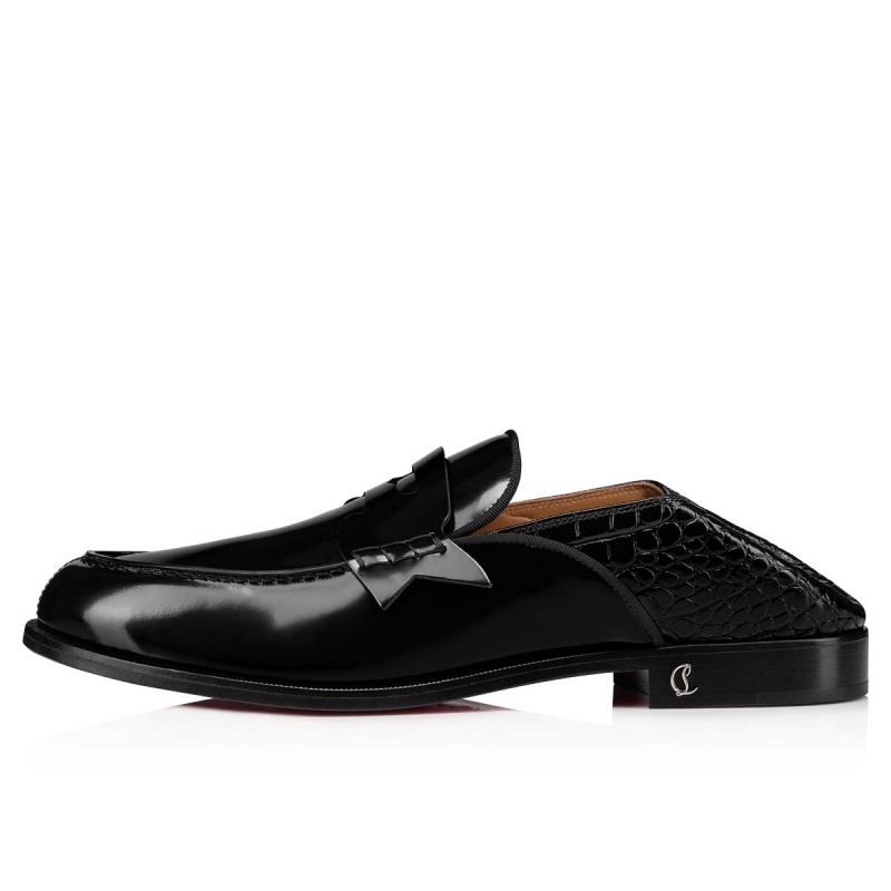Mocasines Christian Louboutin Penny No Back Negros | OVM-247103