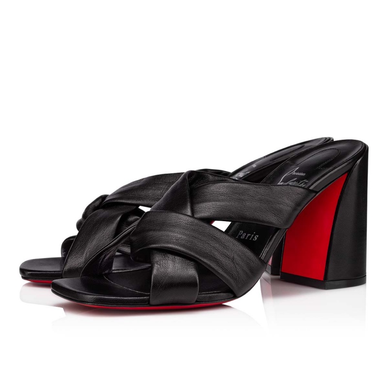 Mulas Christian Louboutin Dispo Club 85 mm Negros Negros | TER-204389