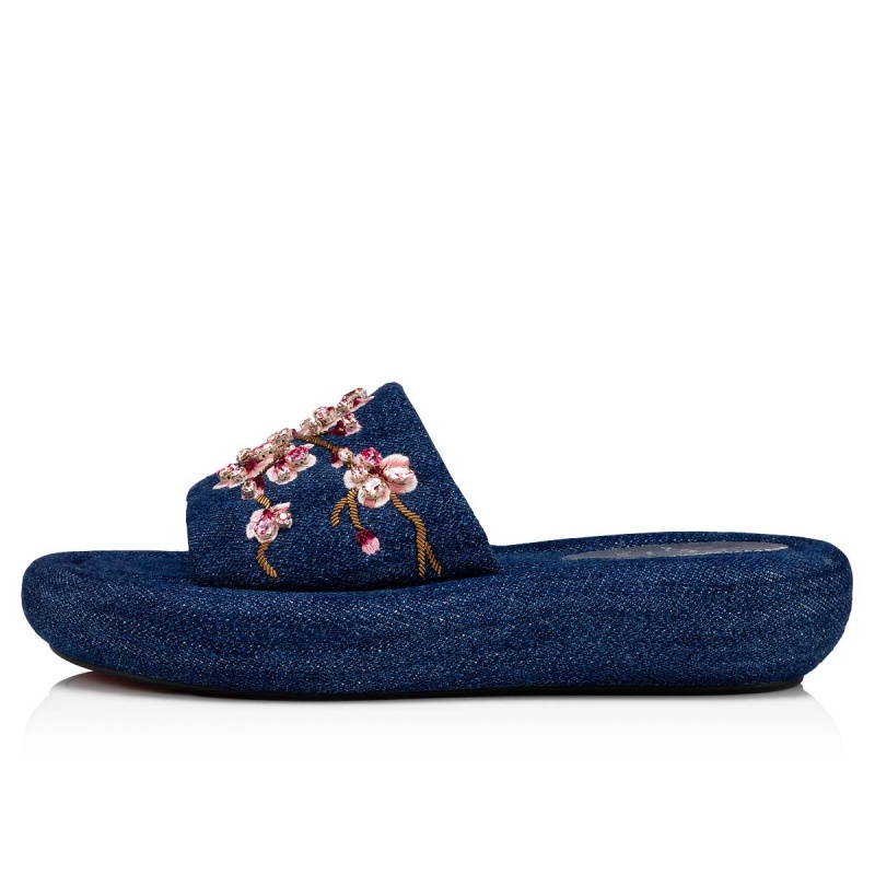 Mulas Christian Louboutin Holysummer Sakura Denim / Multi | BUY-365049
