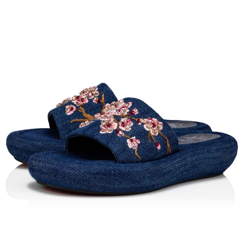 Mulas Christian Louboutin Holysummer Sakura Denim / Multi | BUY-365049