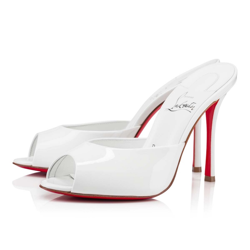 Mulas Christian Louboutin Me Dolly 100 mm Bianco / Lin Bianco | KXR-168402