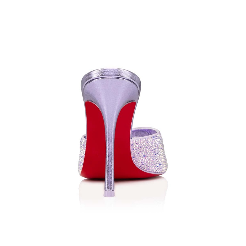 Mulas Christian Louboutin Me Dolly Strass 100 mm Vers Lilac Smoke / Lin Lilac Smo | ISF-160528