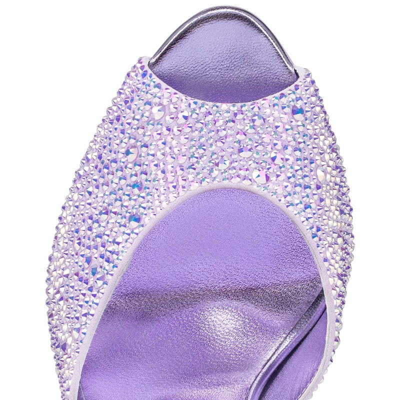 Mulas Christian Louboutin Me Dolly Strass 100 mm Vers Lilac Smoke / Lin Lilac Smo | ISF-160528