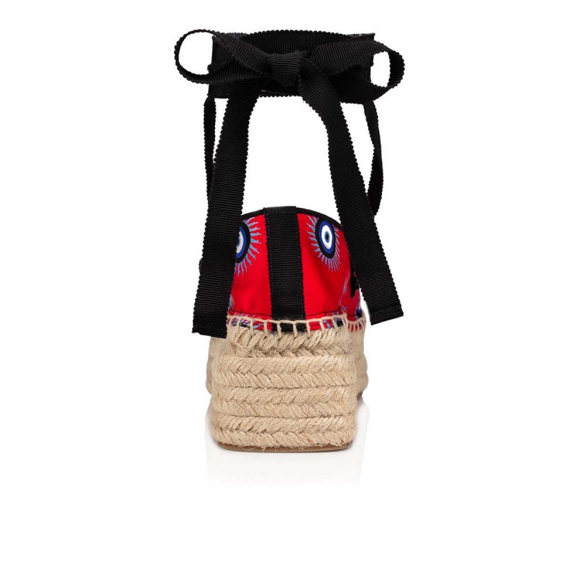 Sandalias Christian Louboutin Blanca Encaje 60 mm Multi / Lin Multi | VFZ-396180