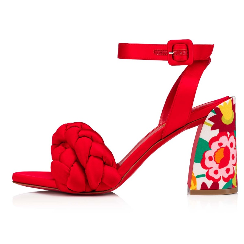 Sandalias Christian Louboutin Brio 85 mm Loubi / Multi / Lin Loubi | PCL-653908