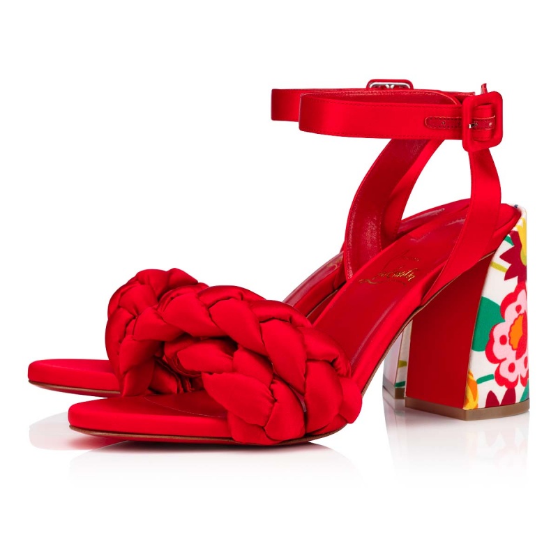 Sandalias Christian Louboutin Brio 85 mm Loubi / Multi / Lin Loubi | PCL-653908