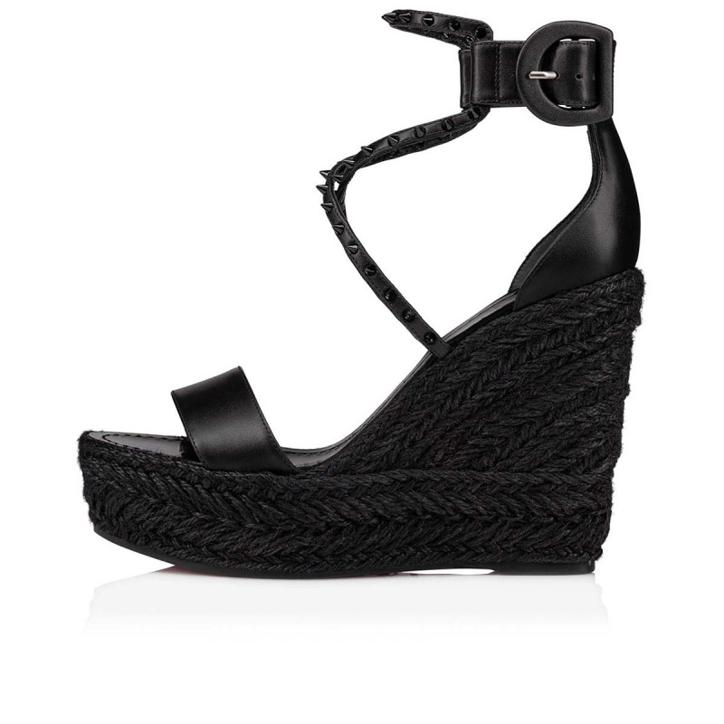 Sandalias Christian Louboutin Chocazeppa Spikes 120 mm Negros Negros | NMX-179653