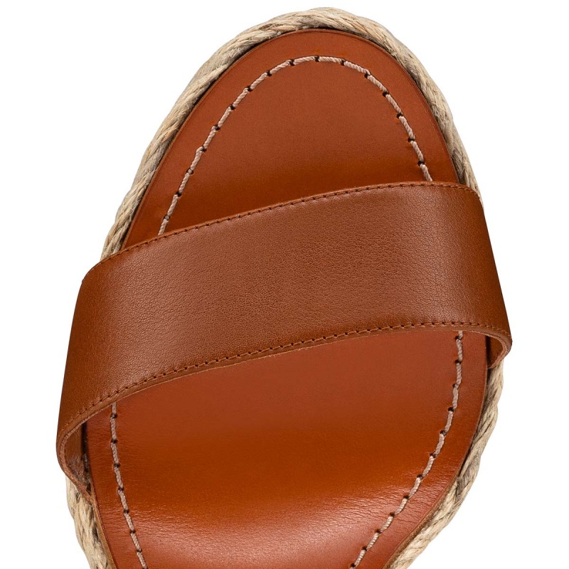 Sandalias Christian Louboutin Chocazeppa Spikes 120 mm Cuoio / Sv / Naturel | IJP-746590