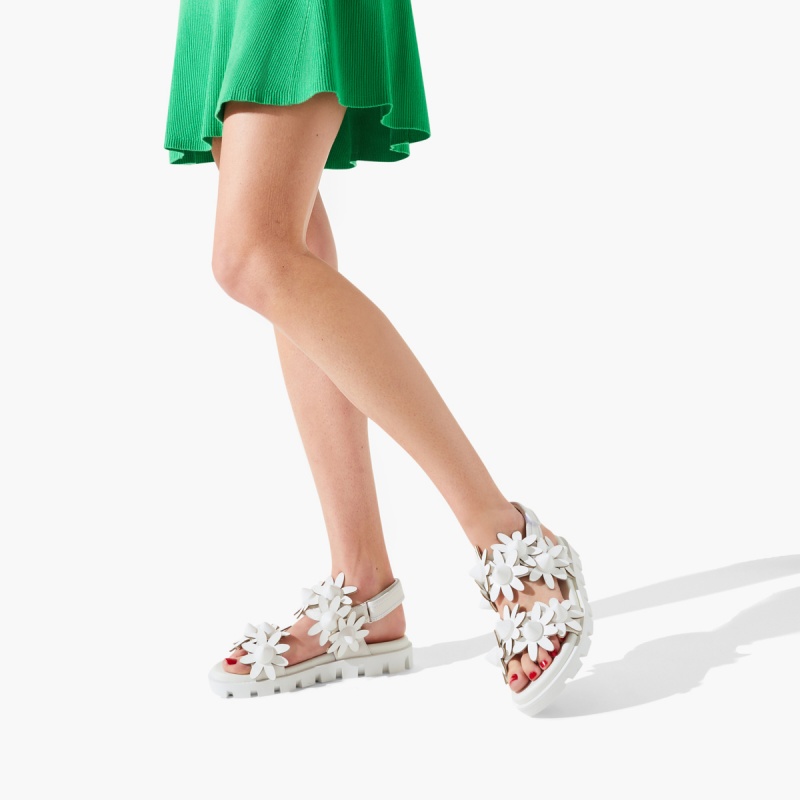 Sandalias Christian Louboutin Daisy Spikes Cool Bianco / Bianco | CNY-219075