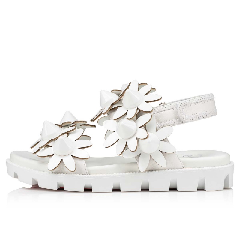 Sandalias Christian Louboutin Daisy Spikes Cool Bianco / Bianco | CNY-219075