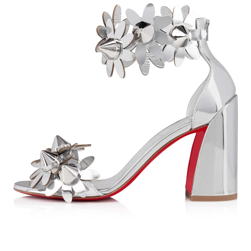 Sandalias Christian Louboutin Daisy Spikes 85 mm Plateados Plateados | DXP-924856